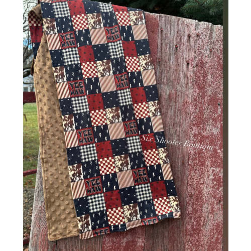 Yeehaw baby Minky blanket