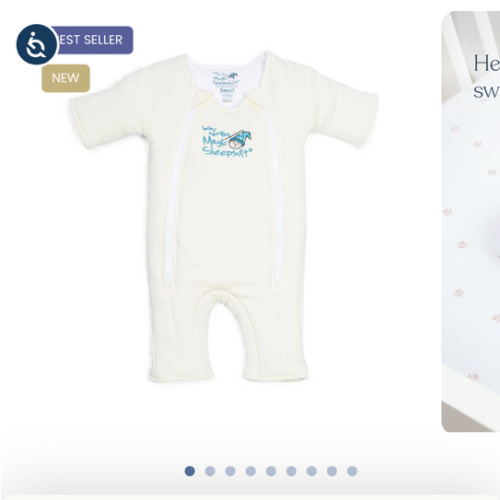 Cream Baby Merlin’s Magic Sleepsuit | Soft 100% Cotton Infant Sleepsuit