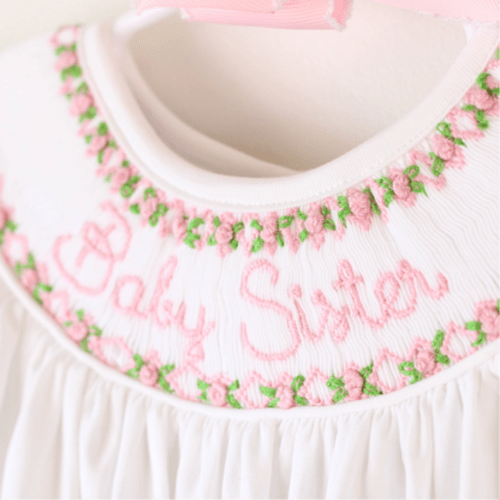 SMOCKED BABY SISTER GOWN – Little Bear Smocks