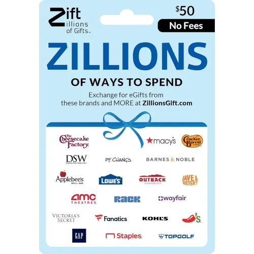 Zift Zillions Gift Card