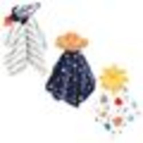 Hudson Baby Unisex Animal Face Security Blanket 3-Pack Blue