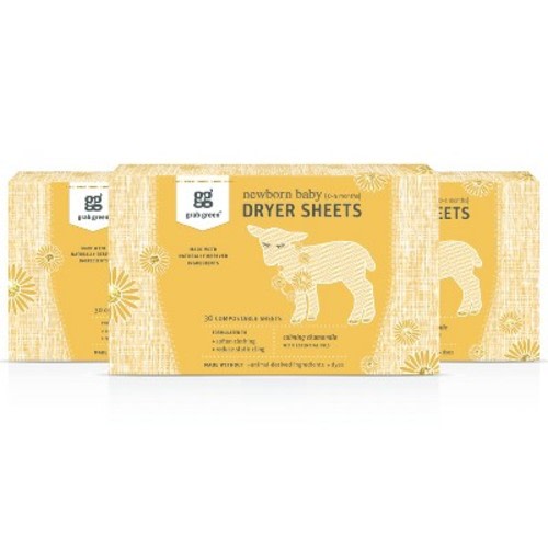 Grab Green Newborn Baby Dryer Sheets, Calming Chamomile Scent, Size: 2 pack