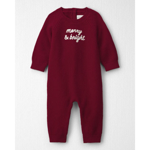 Baby Organic Cotton 'Merry & Bright' Sweater Knit Jumpsuit - Little Planet | Carter's