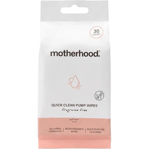 Motherhood Maternity Breast Pump Cleaning Wipes - No Rinse Quick Clean Wipes for Pump Parts, Bottles & Baby Essentials, Fragrance-Free, Travel-Friendly, 30 Count (1-Pack)