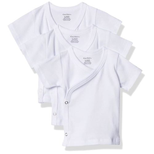 Amazon.com: Gerber baby girls 3-pack Short-sleeve Side-snap Shirt infant and toddler hoodies, White, Newborn US: Infant And Toddler Shirts: Clothing, Shoes & Jewelry