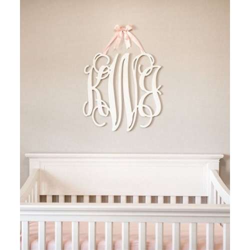 Wooden Monogram - Wall Hanging -Door Hanger - Wedding Monogram - Nursery Monogram - Wooden Initials - Bridal Shower Gift