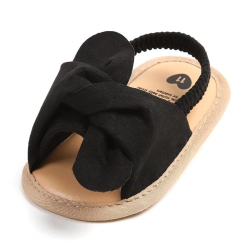 Meckior Infant Baby Girls Boys Summer Sandals Open Toe Lace Princess Dress Wedding Flats Shoes Newborn Toddler Soft Non-slip Sole First Walker Crib Shoes