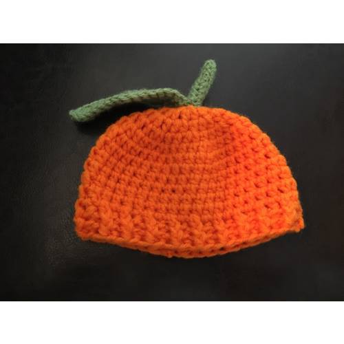 Clementine Baby Hat - Orange Fruit hat, tangerine hat, fruit baby gift, orange fruit crochet beanie, clementine photo prop, newborn hat