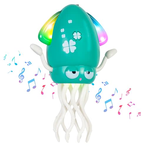 XICVIC Dancing Squid Toddler Toys, Crawling Octopus Toy Birthday Gifts for Baby Boy and Girl