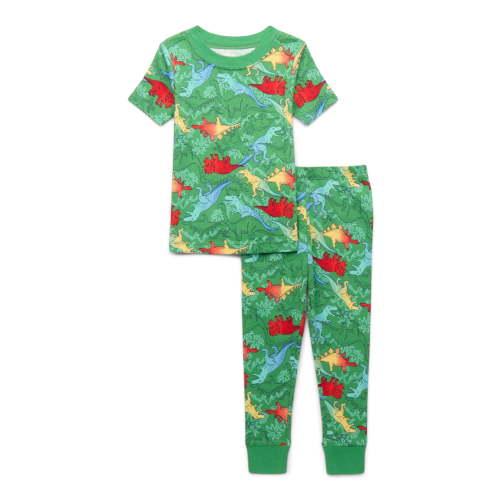 Wonder Nation Toddler Cotton Sleep Tee and Pants Pajama Set, 2-Piece, Sizes 12M-5T