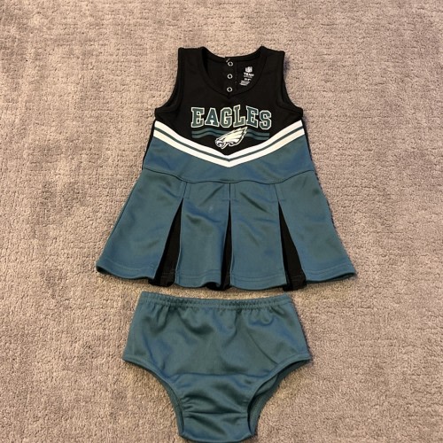 Philadelphia Eagles 2T Cheerleader 2 Piece Outfit/Dress NFL Team Apparel CUTE