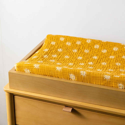 Babyletto Quilted Changing Pad Cover in GOTS Certified Organic Muslin Cotton