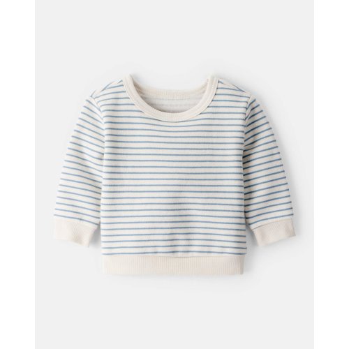 Baby Boy Stripe Fleece Pullover Sweatshirt - Blue - Carter's | Carter's