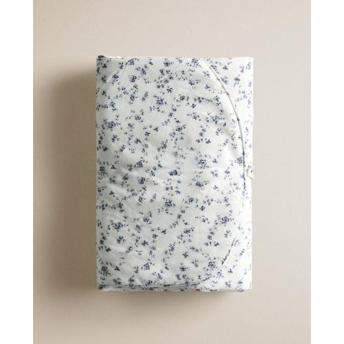 BABY BLUE FLOWER CHANGING MAT