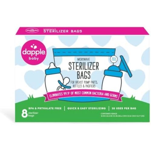 Dapple Baby - Microwave Sterilizer Bags - 8 Count (Pack of 1)