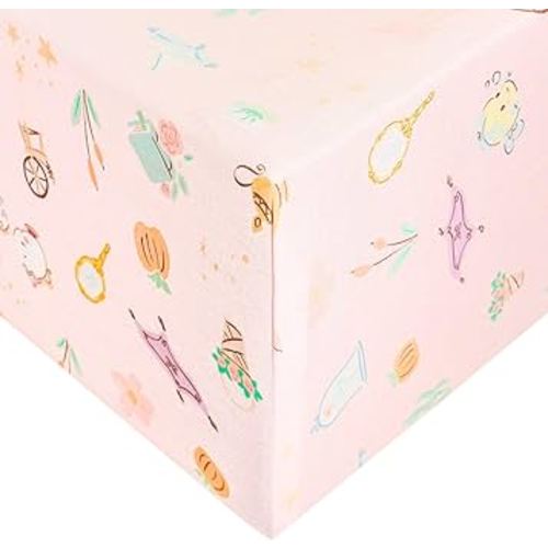 Premium Fitted Knit Crib Sheet/Toddler Sheet Enchanted Friends by Copper Pearl