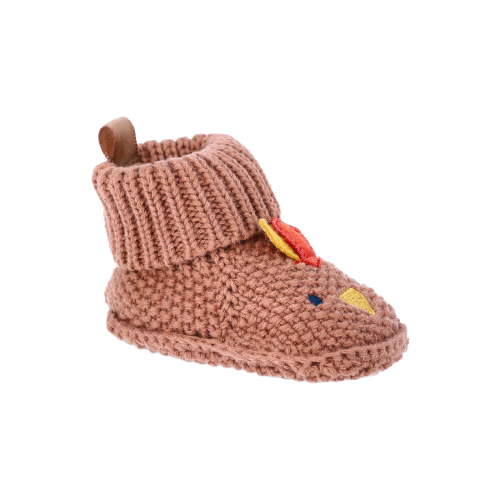 Carter's Child of Mine Baby Boys or Girl Knit Turkey Graphic Booties, Sizes 0-12 Months