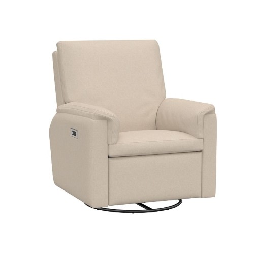 Dream Power Swivel Glider & Recliner, Brushed Crossweave, Natural