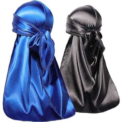 ForceWave 2 PCS Silky Satin Baby Durags for Boys Girls Infant