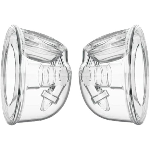 Zomee Hands-Free Collection Cups – 8oz Capacity – Includes 19mm, 21mm & 24mm Breast Shields – Soft Silicone, BPA & Phthalate Free – Portable, Discreet, Leak-Proof