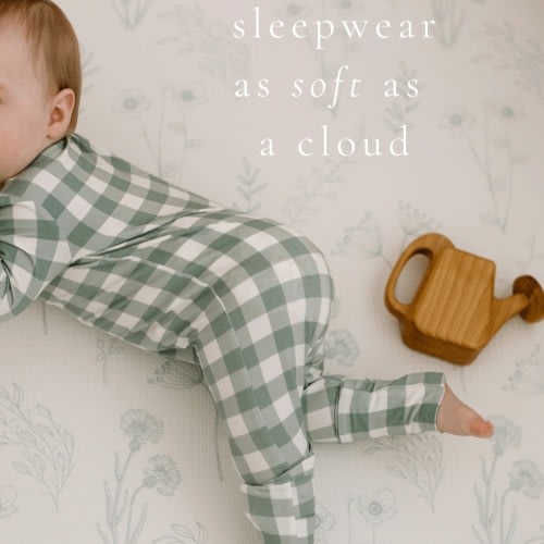 Bamboo Sleeper - Sage Gingham - 0-3 months