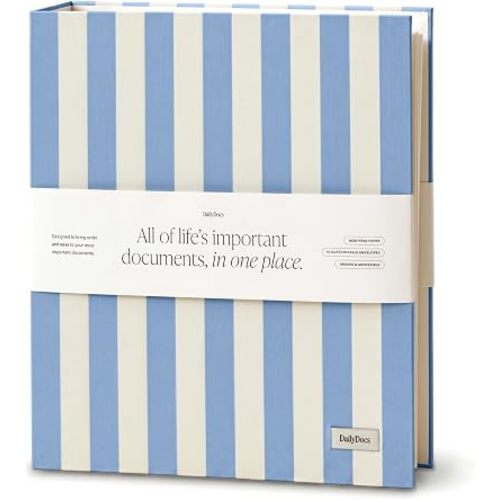 Document Organizer Binder for Important Papers & Passports, Cloud