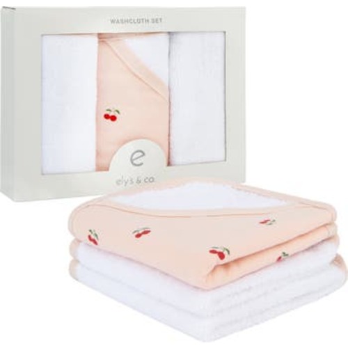 Baby Towel Wash Cloth Pink 3 Pack