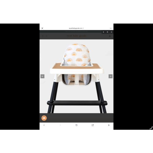 IKEA Highchair Adjustable Footrest - Black