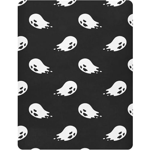 Halloween Ghost Crib Sheets Soft Breathable Fitted Baby Playard Sheets Mattress Cover for Girl Boys, 39" x 27" x 5"
