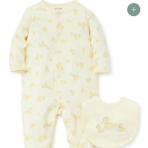 Little Ducks Footed One-Piece and Bib