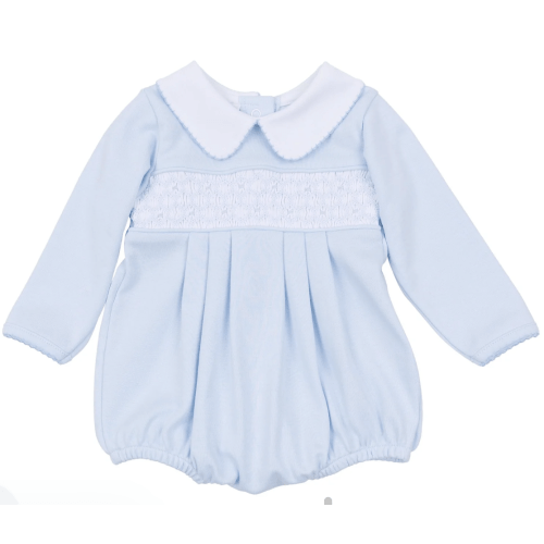 Walker's Classics Smocked Long Sleeve Bubble - Light Blue – Magnolia Baby