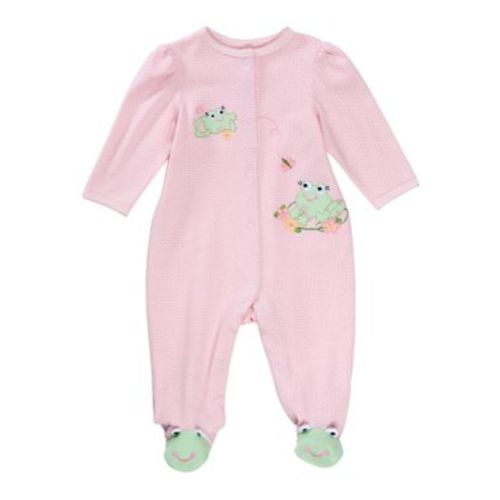 Baby Girls Frog Stretchie Jumpsuit
