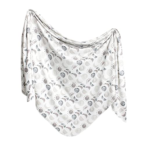 Copper Pearl Swaddle Blankets for Newborns | Soft Stretchy Receiving Blankets for Boys and Girls | Large 46 x 46 Inch Baby Blankets | Lightweight and Breathable Swaddles | Eclipse