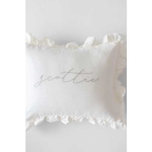 Hand-Embroidered Nursery Pillow | Custom Name Pillow