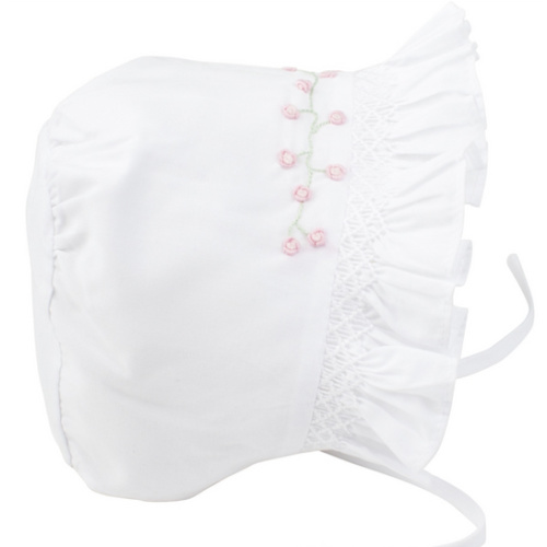 Girls Rose Garden Collection Smocked Bonnet | Feltman Brother