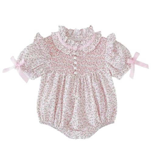 Baby Girl Floral Sister Matching Outfit Floral Ruffles Romper Bodysuit & Dress Clothes for Infant Toddler