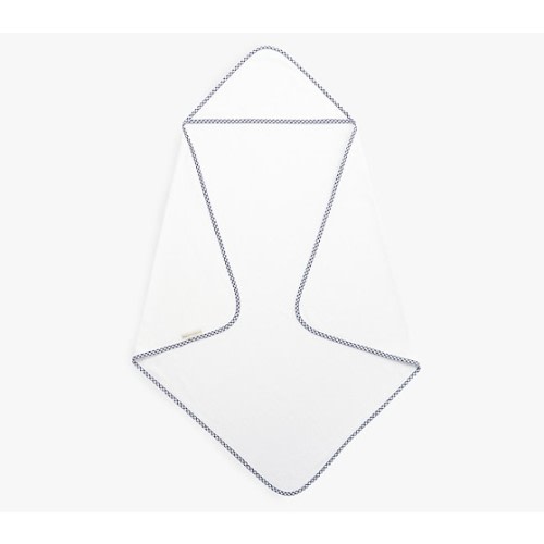 Gingham Baby Hooded Towels | Pottery Barn Kids - NAVY