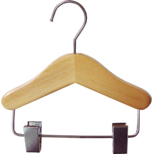Rebrilliant 6" Wood Min Hanger with Clips for Skirt/Pants | Wayfair