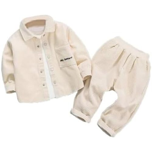 Baby Boys Corduroy Material Fashion Clothes Sets Long Sleeved Jacket+Long Pants Casual 2pcs Clothing Suit