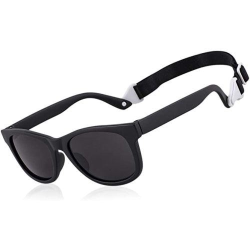 MAXJULI Baby Infant Sunglasses Safe, Soft, With Adjustable Strap 0-24 Months BPA Free 7002