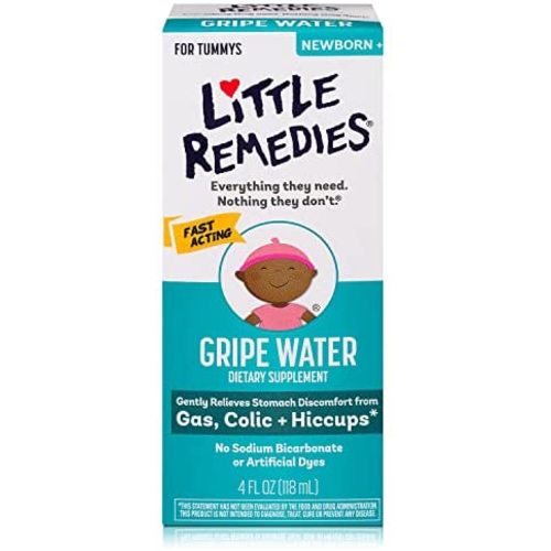 Little Remedies Gripe Water-No Alcohol, Sodium Bicarbonate, Artificial Color & Gluten Free-Safe for Newborns, 4 Fl. Oz (Pack of 1)