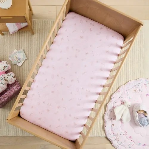 Adairs Kids - Heirloom Olivia Pink Butterfly Jersey Fitted Sheets Pack of 2 | Adairs