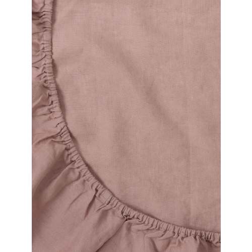 Dusty Pink Linen Cot Sheet