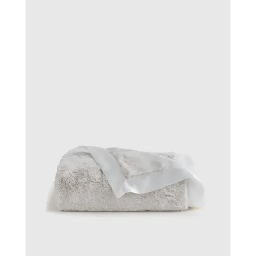 Silky Plush Baby Blanket in Light Grey