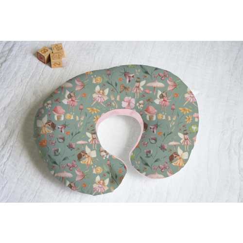 Floral and Fairies Nursing Pillow Cover With Personalization Option