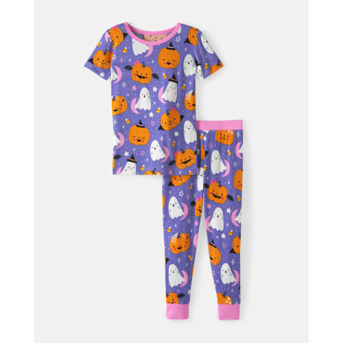 Moonlit Magic Purple Two-Piece Short Sleeve Pajama Set