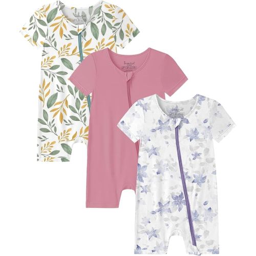 Jimonda Unisex Bamboo Baby Short Romper 3-Pack