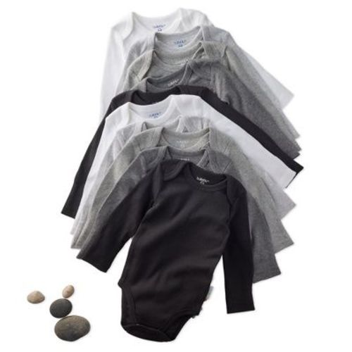 Butterblu BLAKE 10-Pack Long Sleeve Bodysuit Stone Ombre Rainbow Newborn