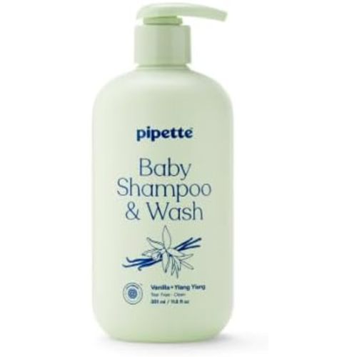 Pip~ette Tear-Free Baby Shampoo & Wash, Sensitive Skin, Vanilla + Ylang Ylang, 11.8 fl oz