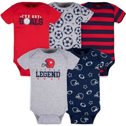 Gerber baby-boys 5-pack Short Sleeve Variety Onesies Bodysuits